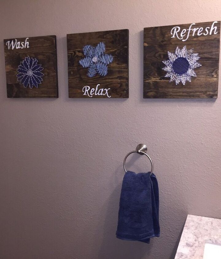 DIY Bathroom Wall Art String Art to Add a Pop of Color! Hometalk DIY Bathroom Wall Art String Art to Add a Pop of Color! Hometalk
